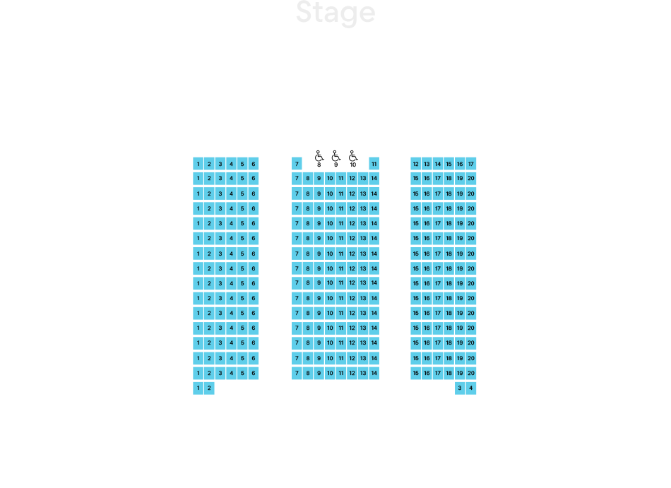 Concert hall 1st floor seating chart
